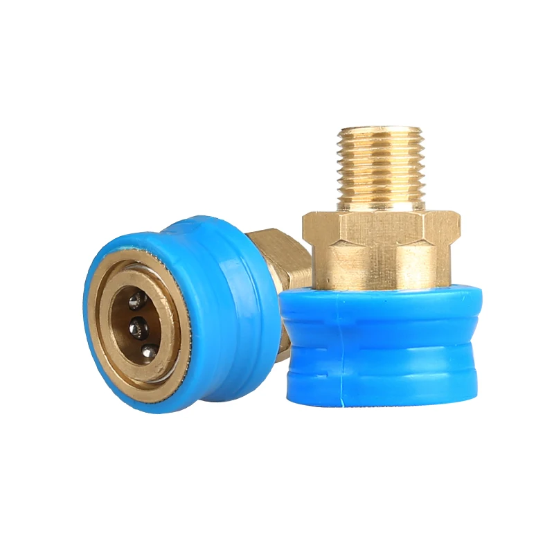 NBT Brass G1/4 Quick Coupling Kit Blue Sheath Quick Connector Pressure Washer Quick Connect Fittings