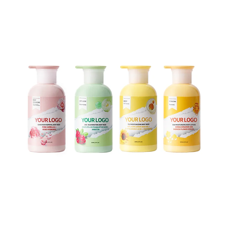 Factory OEM ODM Custom Body Wash And Lotion Set Women Perfumed Whitening Body Wash Brightening Lotion And Body Wash Set