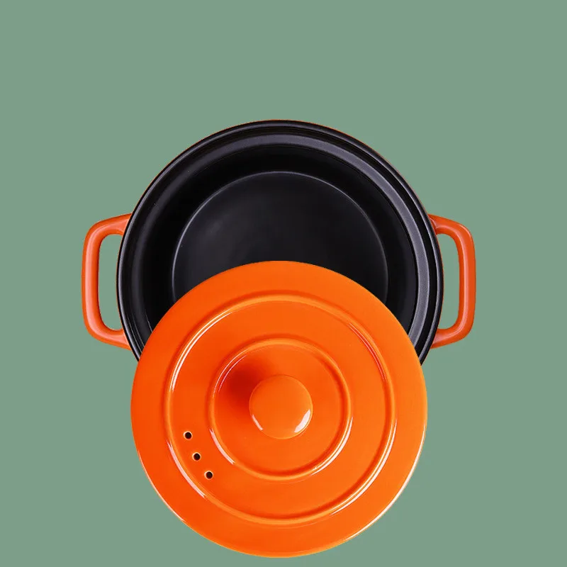 Dropshipping wholesale soup pot restaurant china stew cooking Ceramic round casserole with lid fast