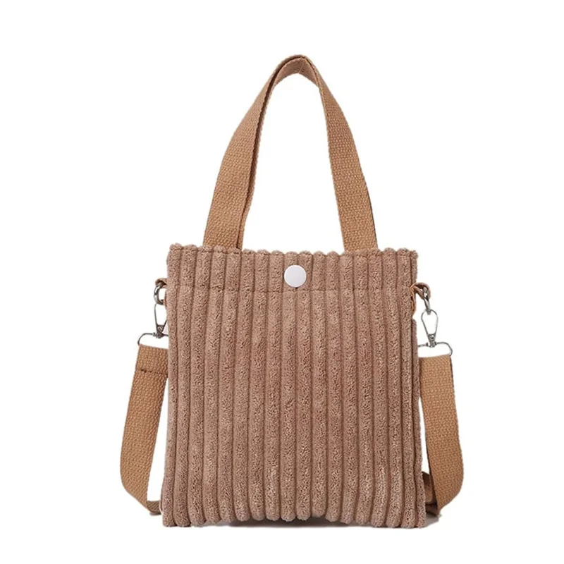 Women Corduroy Shoulder Bag Spring Summer Fashion Handbag Mini Tote Bag
