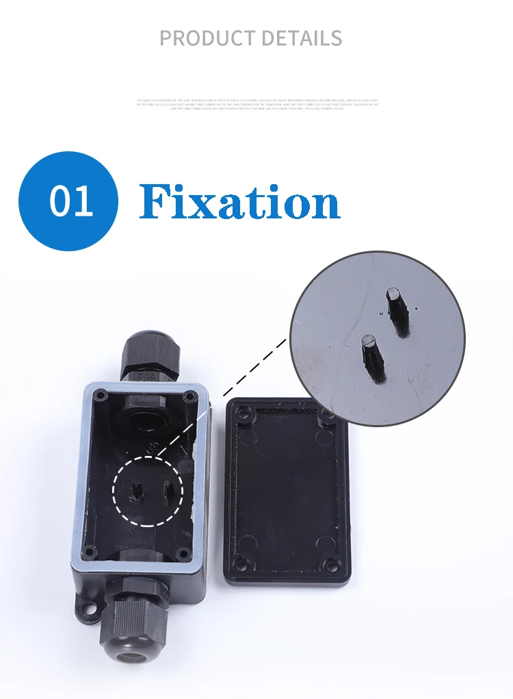 IP66 plastic PC injection Box Dust-proof Box glands PG9 Waterproof Electrical Enclosure in stock