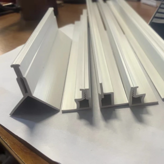 Soundproof plastic extrusion walling profiles pvc stretch edge frame fabric mounting track stretch wall fabric track