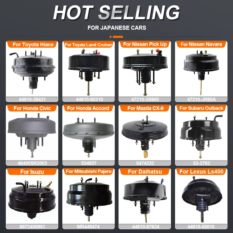 Power Brake Booster for Toyota Dyna Lexus Honda Accord Mitsubishi Pajero Nissan Isuzu Daihatsu Japanese Car