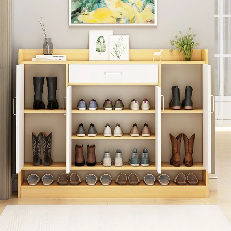 Manufacturer Direct Sale Wooden Furniture Panel Shoecase Professional shoe cabinet customization free design custom shoe rack