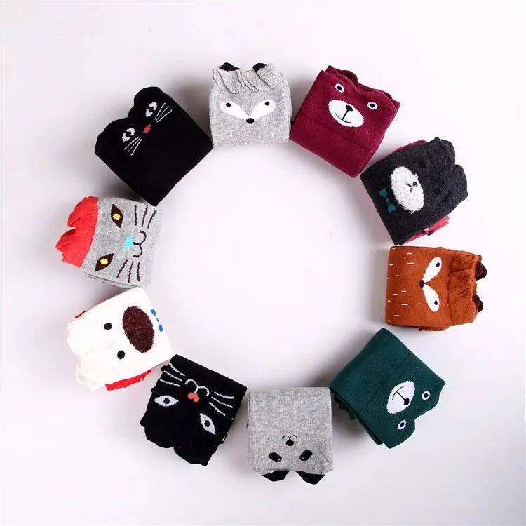 REMOULD Custom logo Animal Bear Cat Knee High Socks Custom Wholesale Knee Cat fox Socks