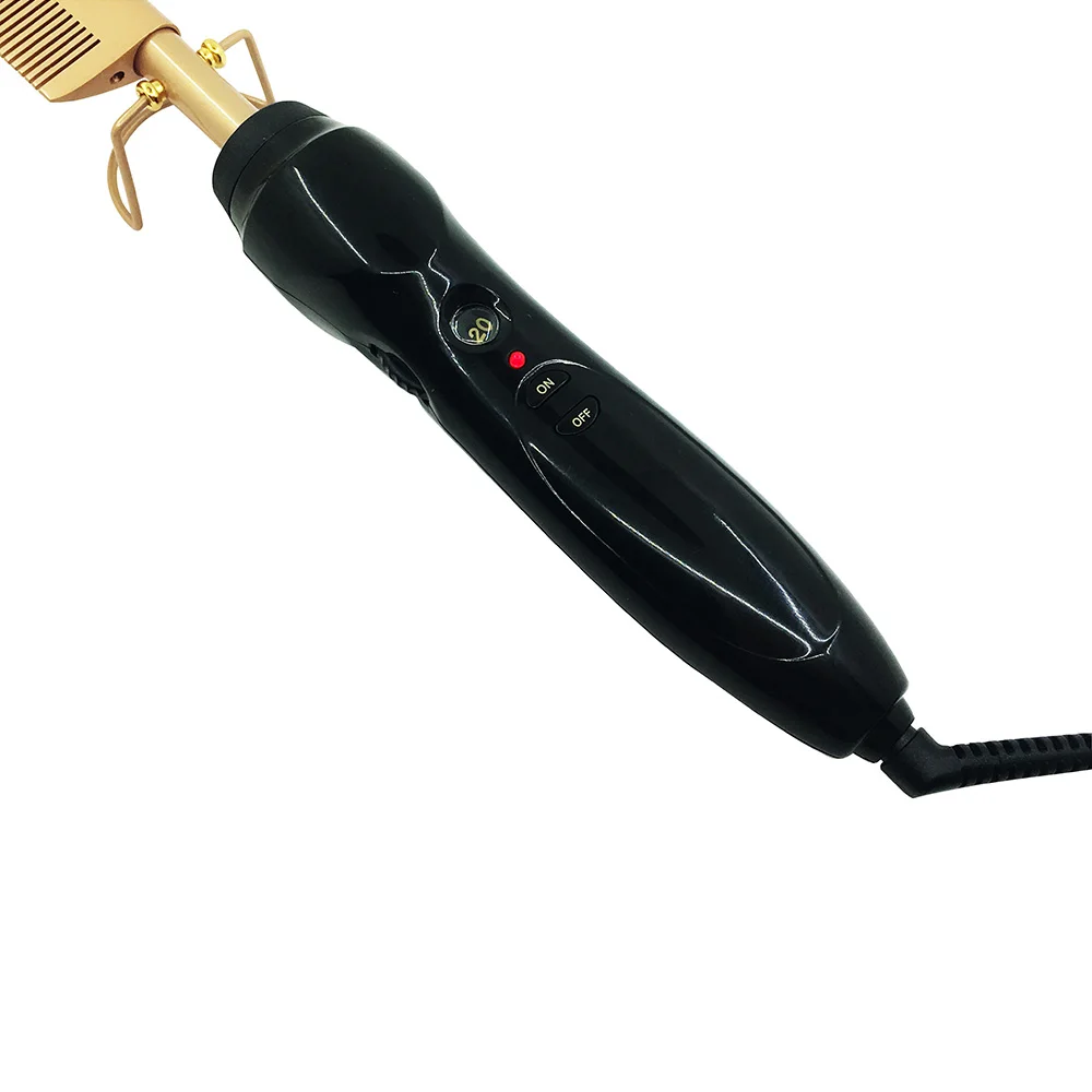 450F High Heat Ceramic Press Comb Professional Electric Hair Straightener brush With Auto Shut-off Time