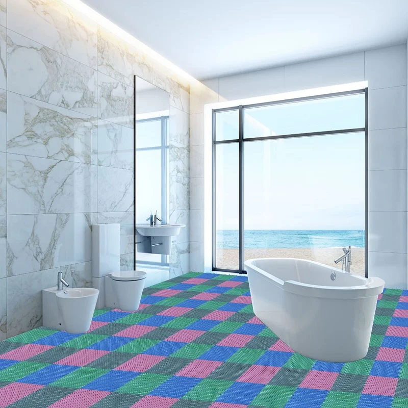 swimming pool bathroom plastic rug