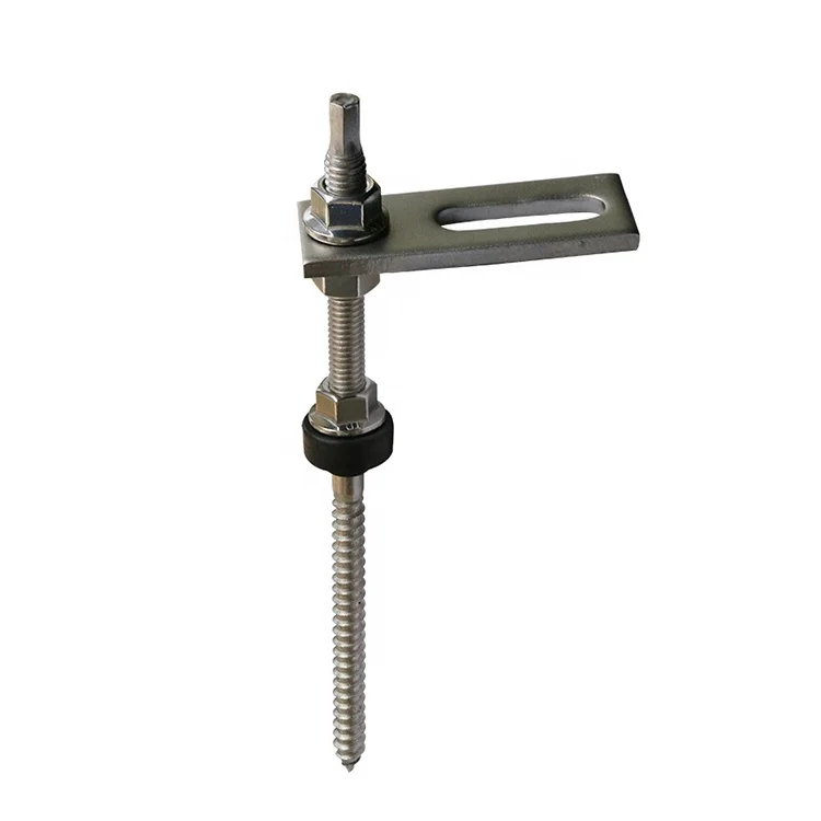 L Foot Holder Solar Hanger Bolt For Corrugated Metal Solar Roof Mount