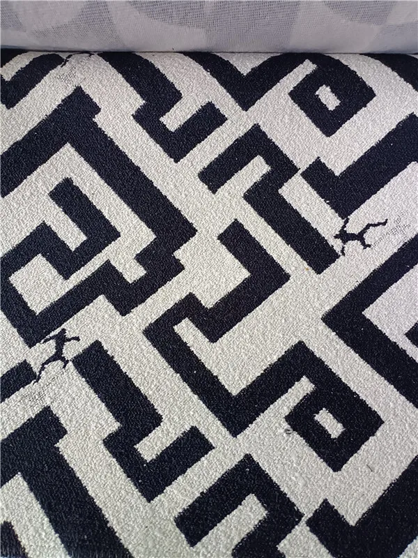 2023 jacquard boucle  fabric small complex geometric patterns jacquard geometric pattern upholstery fabric for sofa