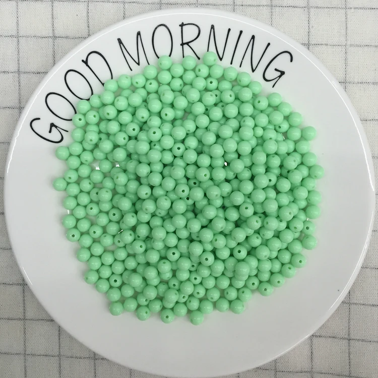 Wholesale 8mm perforated for clothing jewelry accessories solid color acrylic beads