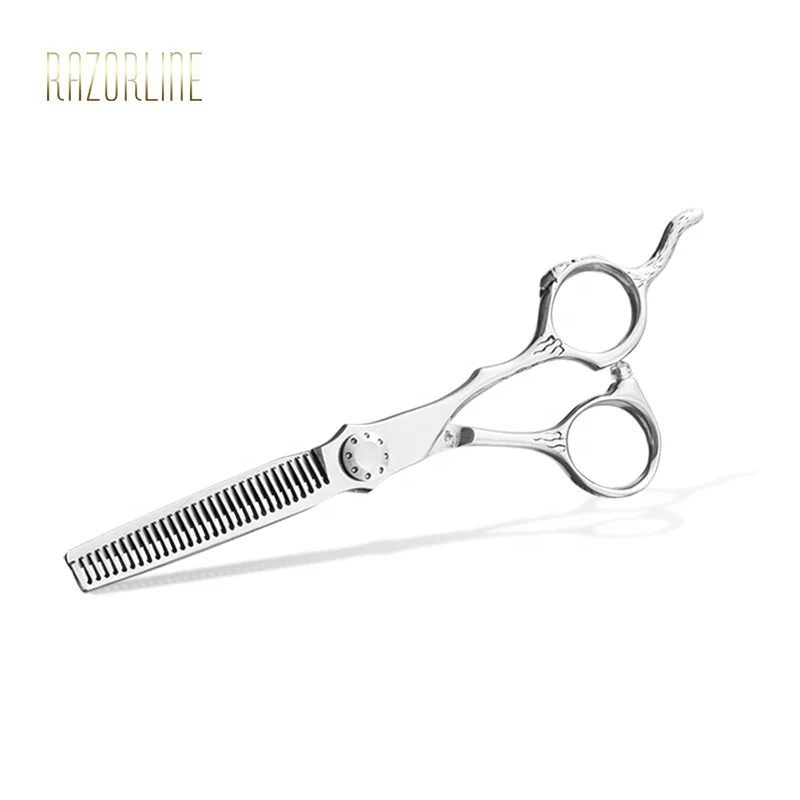 Unique Handle Design Cutting and Thinner Blade Super 440C Professional Hair Cutting Scissors Set