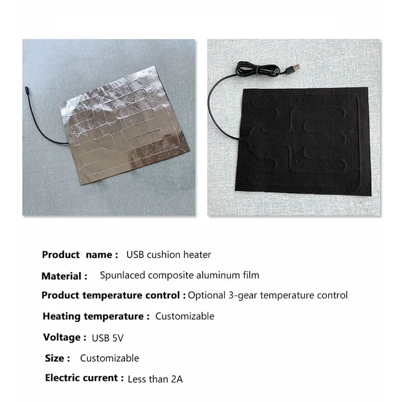 USB Heating Heated Seat Pad Multifunctional  Electric  Seat Cushion Adjustable Heated Seat Mat For Chairs And Sofas