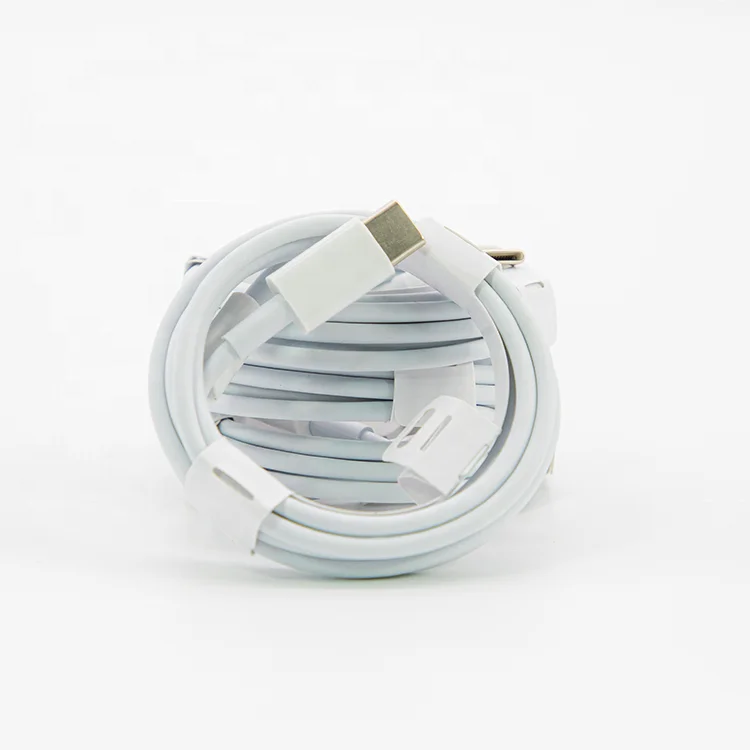 High Quality Quick Charger Cable PVC TPE White 1M Type C Data Cable PD Phone Fast Charging Cable For 11 12 Pro Max