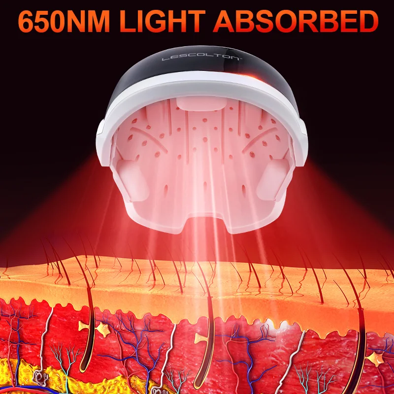 Lescolton Professional LLLT Laser Cap Restore Hair Thickness Hair Regrowth Helmet Hair Loss Treatment Device