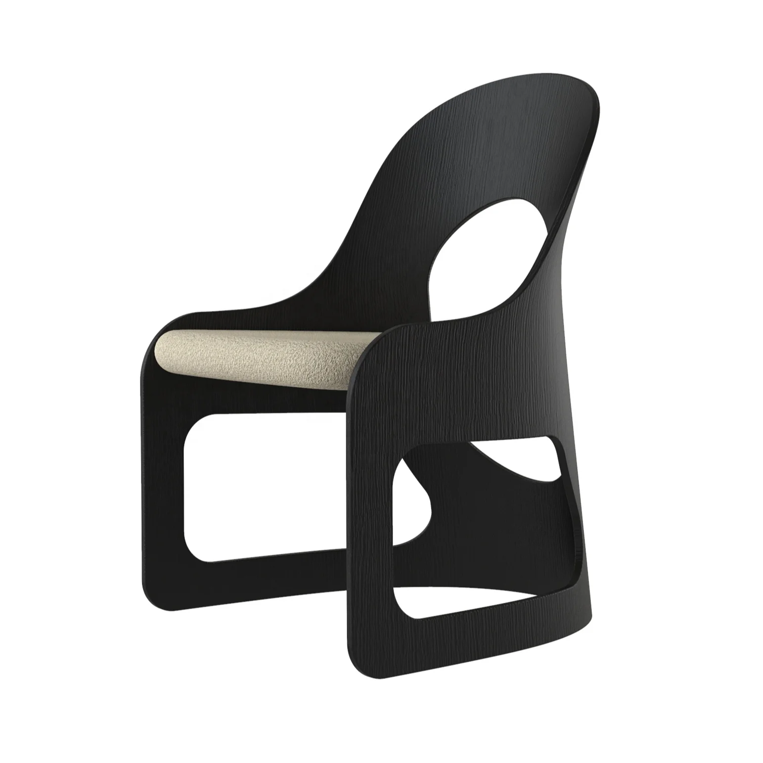 
plywood dining chair Hug chair Side design soft seat sofa chair 