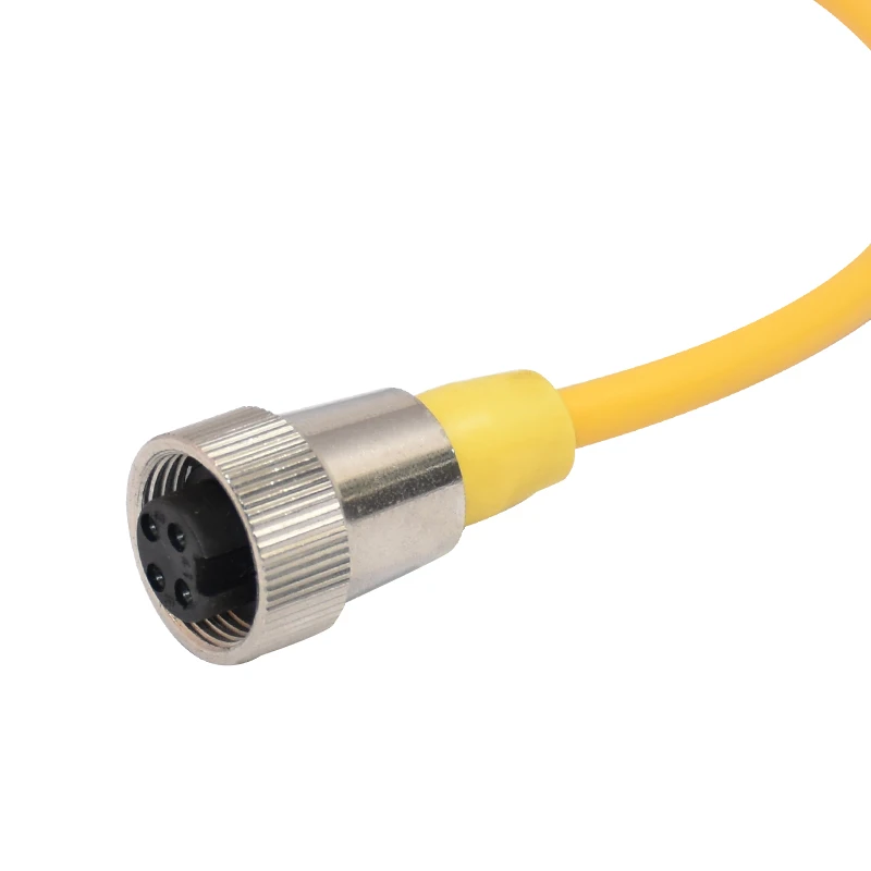 Waterproof IP67 Custom colour Yellow/Orange Cable Automation M12/M8/M5 7/8 electrical connector for customized solutions