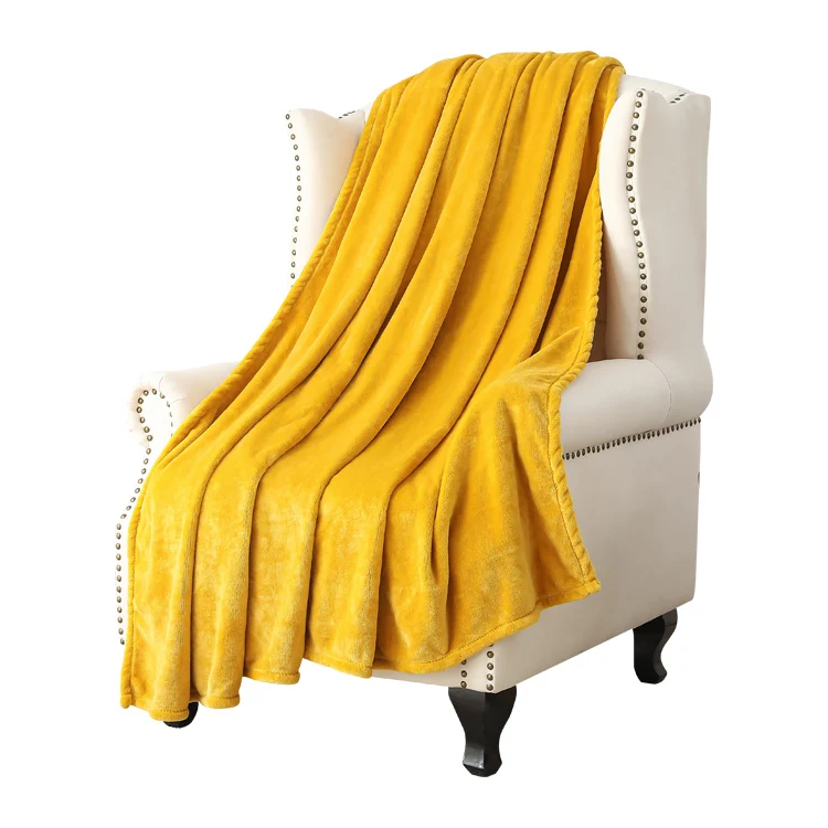 custom china polyester fleece throw blanket sofa