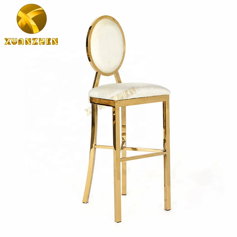 Home furniture Foshan factory stainless steel modern style design leather bar chairs for sale