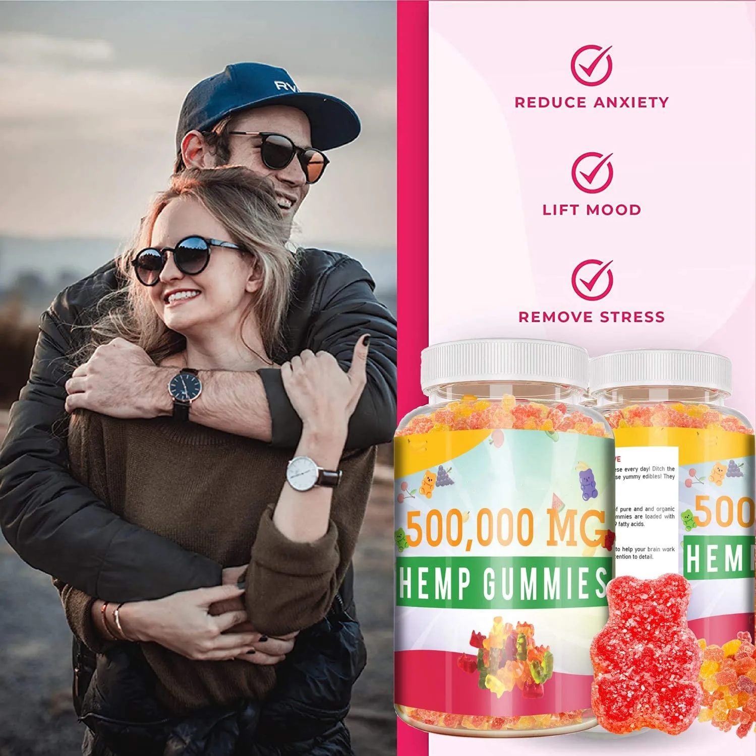 OEM 30000MG Fruity Gummy Bear 100% Natural for Reduce Anxiety Stress Sleep Better Calm Mood