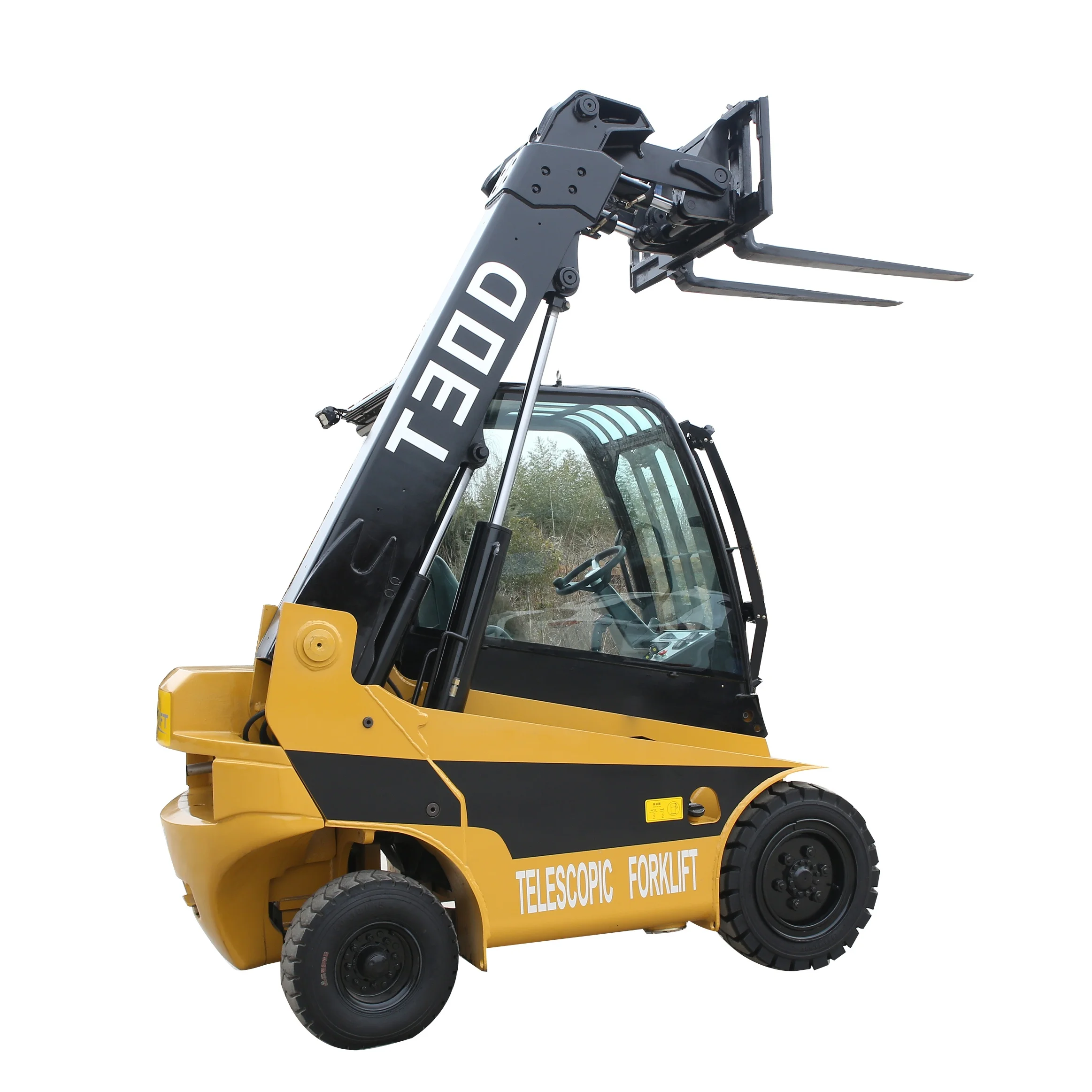 Telescopic Forklift Truck Handler 3ton Load Capacity 2380mm Reach Boom 4m Lifting High