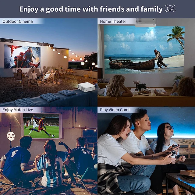 Factory ZAOLIGHTEC P1 Mini LCD projector 1080p projector Full HD LED Projector Home Theater cinema movie 4k mini beamer