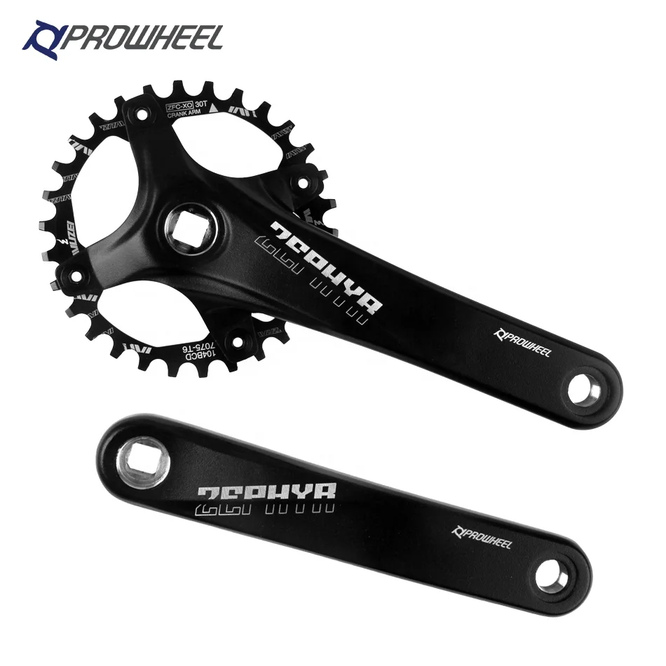 Prowheel mtb bicycle crankset 104BCD 32T 34T 36T 38T round narrow wide sprockets square hole 170mm 175mm mountain bike crank