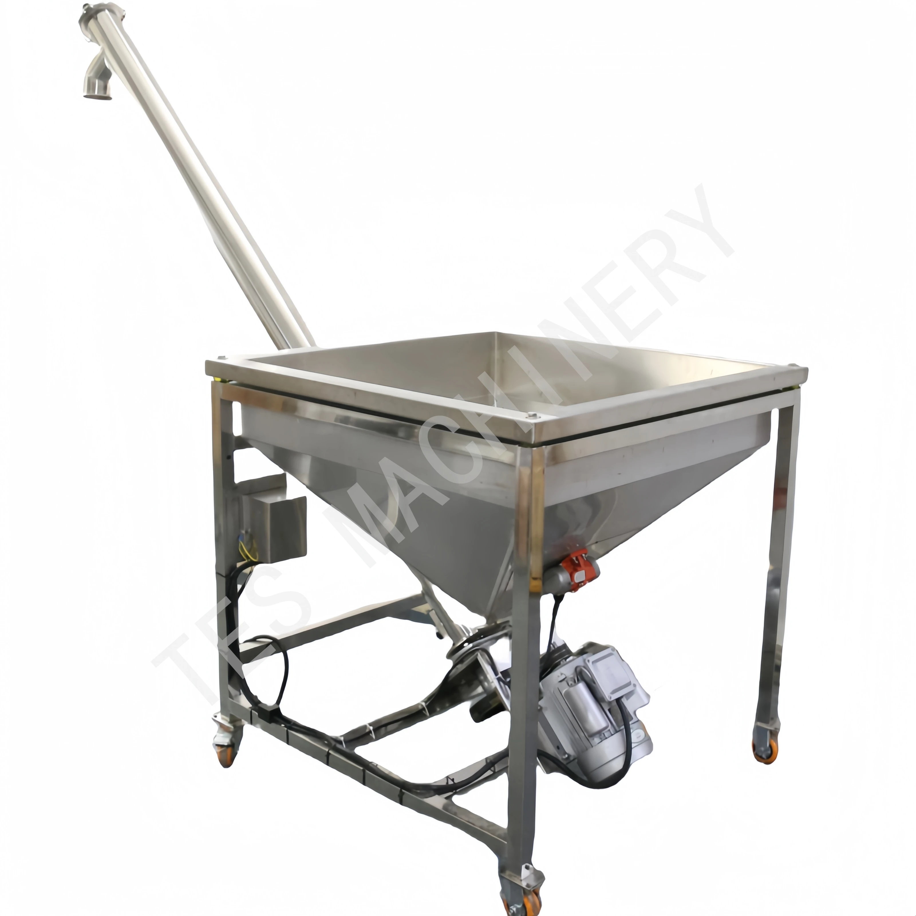 Screw feeder vibrating bucket large automatic feeder stainless steel food feed pellet powder conveyor