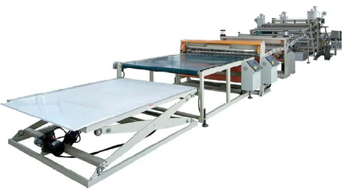 Plastic Sheet Extruder Machine Product line New 2021 Max Power Target Adjustable Sales Design Output Roller Press Weight Screw