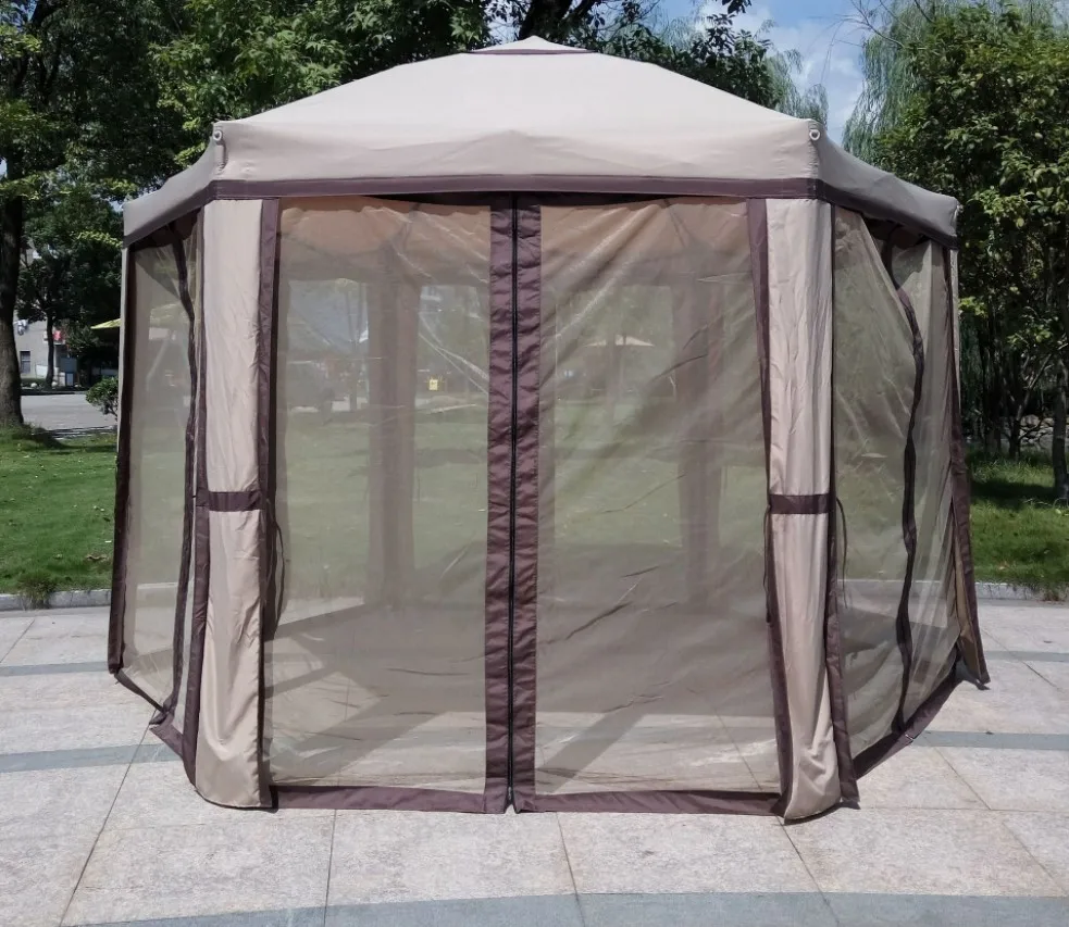 outdoor garden steel gazebo patio gazebo canopy hexagonal folding gazebo