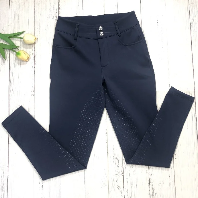 Compression Fabric Women breeches equestrian leggings Full Seat Silicone horse riding Tights Jodhpurs Anti-Sliding Ladies