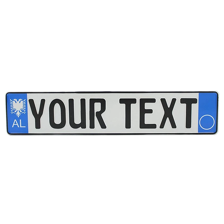 Wholesale Embossed Arts And Crafts De Metal Card Aluminum Bike Car Number License Number Plates