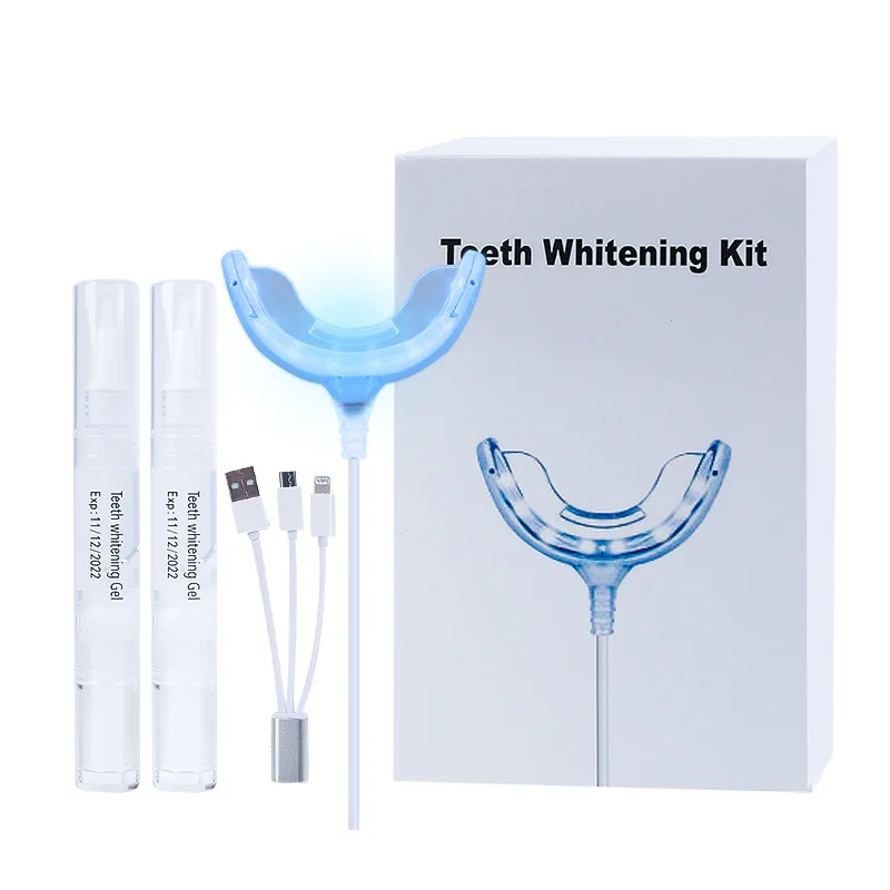 Home Teeth Whitening Kit with LED Light, Professional Teeth Whitening Formula with 3 Teeth Whitening Gel Syringes