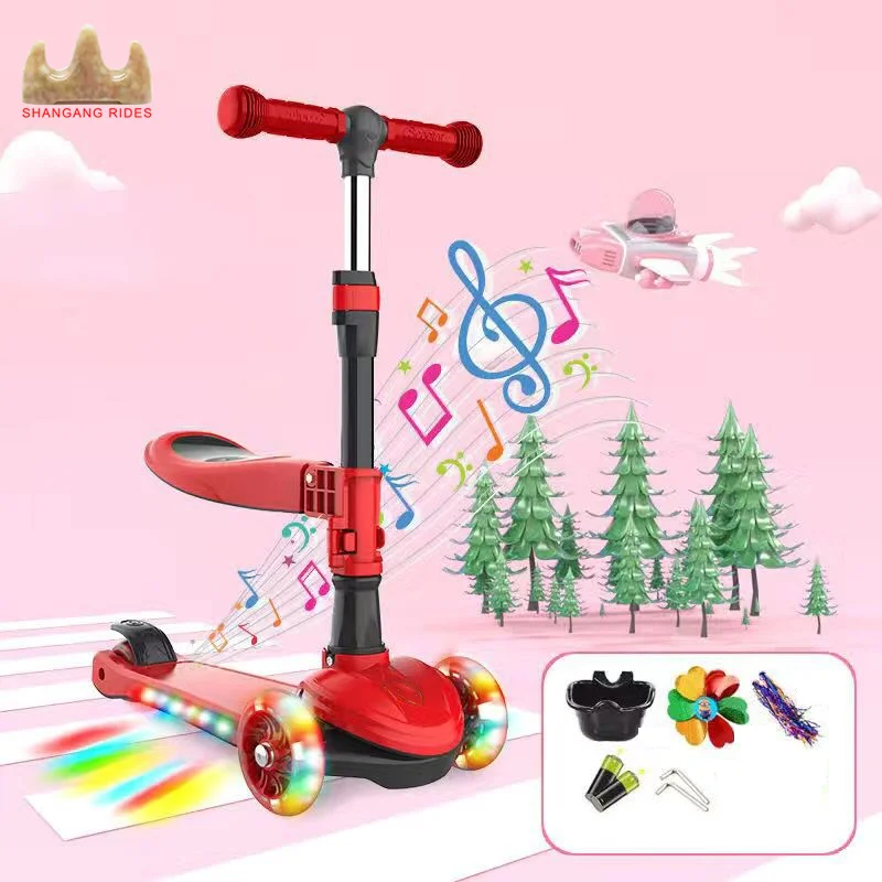 
New Design Cheap Price Folding Children Scooters Three Wheel 3-in-1 Kids Scooters For Sale 