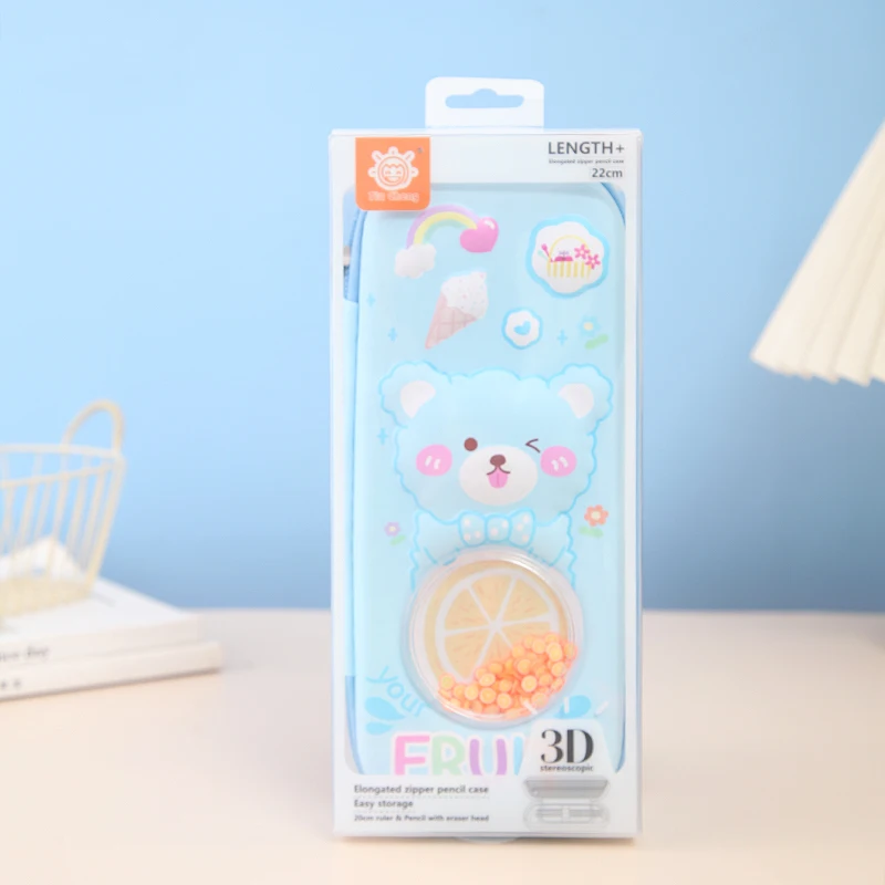 JIACHEN Cute Cartoon EVA 3D Pencil case with Various Colours for Children