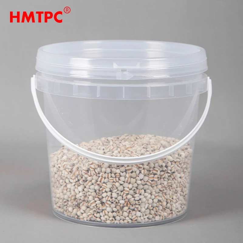 Bucket Food Container Colorful Plastic for Peanut Butter PP Wholesale Food Grade Round 300ml  Plastic Bucket with Lid