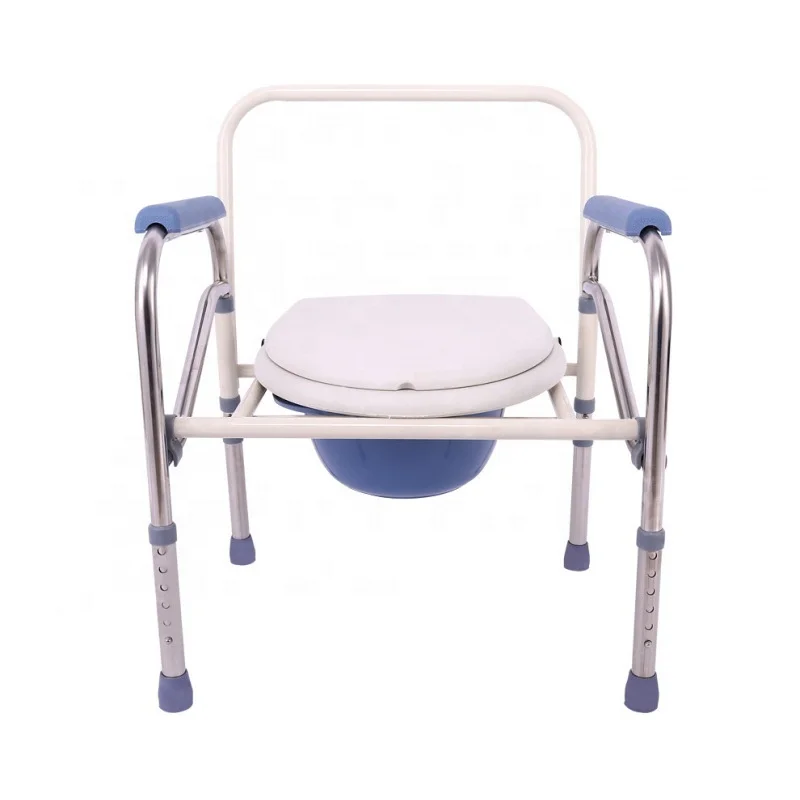 Best selling patient transfer toilet chair portable foldable potty chair shower chair with armrests