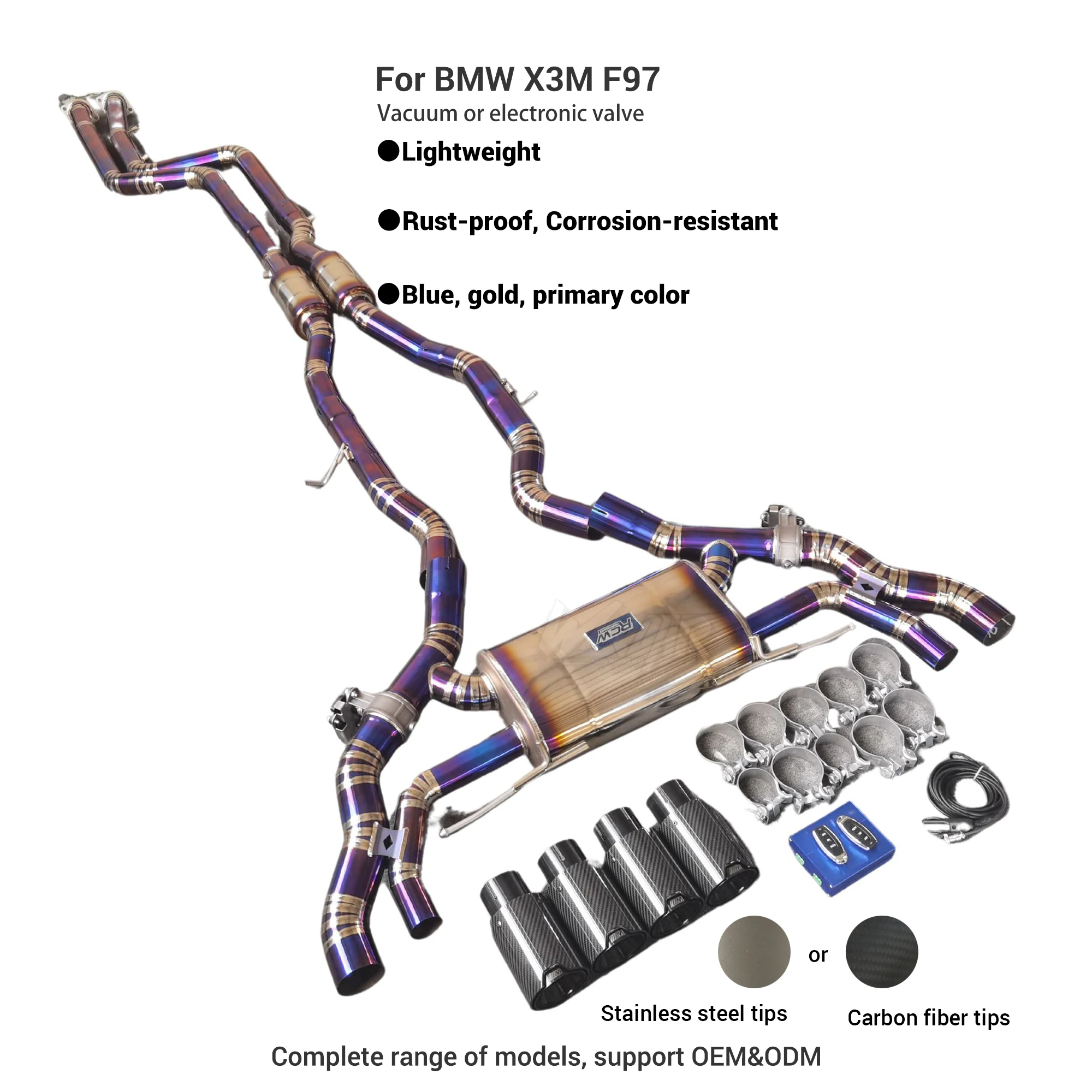 Выхлопная система для автомобиля Valvetronic Catback настройка отработанных систем титановая выхлопная Bmw X3m F97 X4m F98
