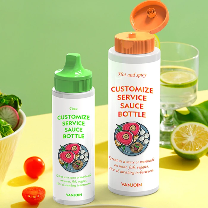 8OZ 12oz LDPE soft squeeze plastic food grade tomato sauce ketchup dispenser bottle on sale Mayonnaise honey Syrup Paste bottle