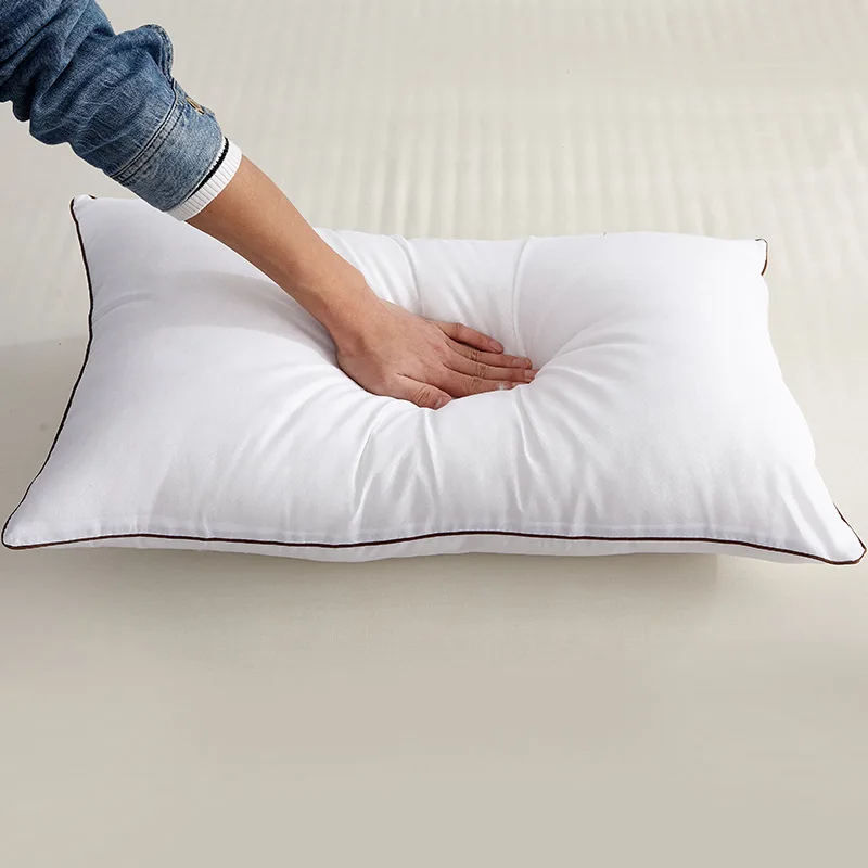 Embossed White Cushion Pillow Soft Supportive Luxury Pillow Hotel Quality Bed Pillows For Adults Men Women