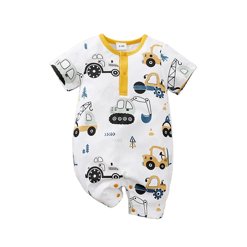 Snug and Stylish: Short-Sleeve romper for Your Baby