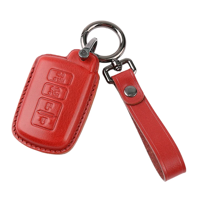 SweetPig Leather Car Key Case Keys Full Cover Protection Shell Bag for Toyota Highlander RAV4 Camry Corolla