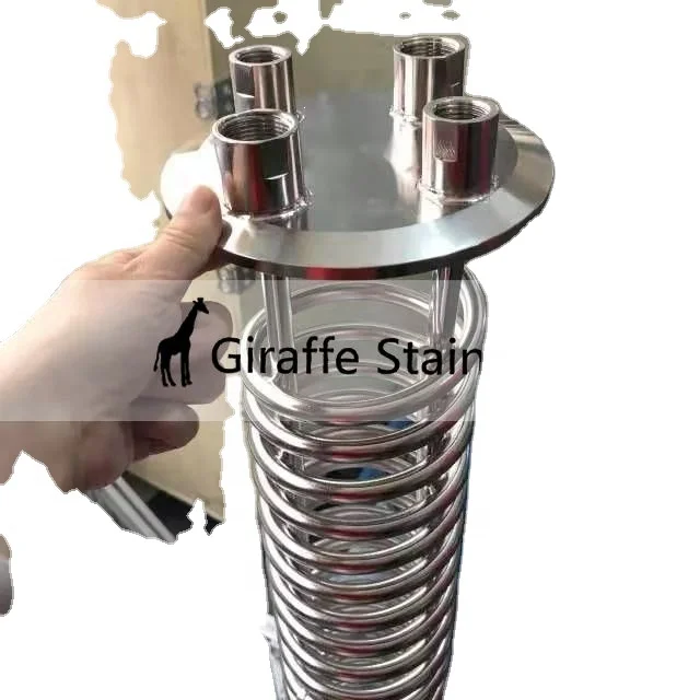 Конденсационная катушка из нержавеющей стали 304 316L с NPT портом для активного экстрактора с замкнутой петлей