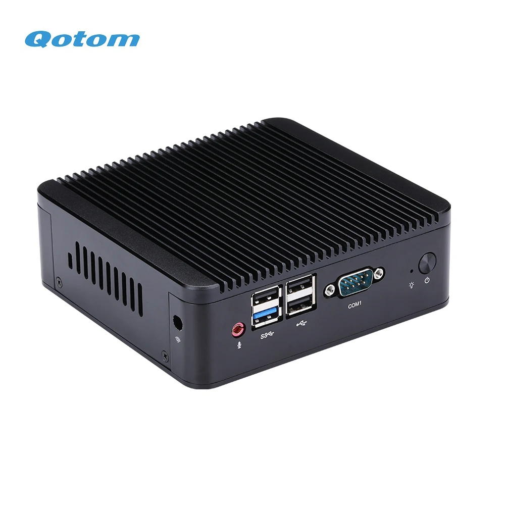  Недорогой мини-компьютер Qotom с процессором J1900 встроенным четырехъядерным 2 0 ГГц для промышленного