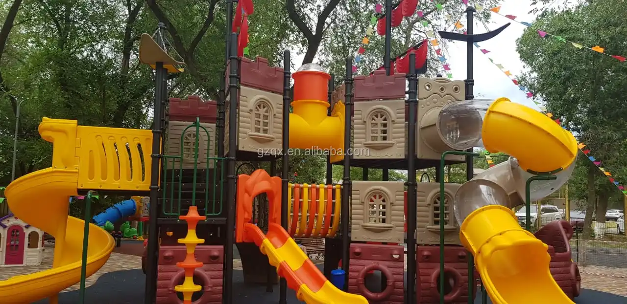 Huge outdoor pirate ship toy pirate ship playground equipment QX-18038A