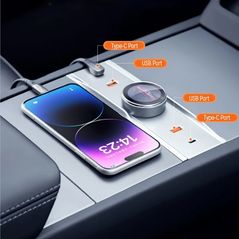 ming AO Tesla redesigns intelligent rotary shift base Model 3 exclusive with display and fast charging port