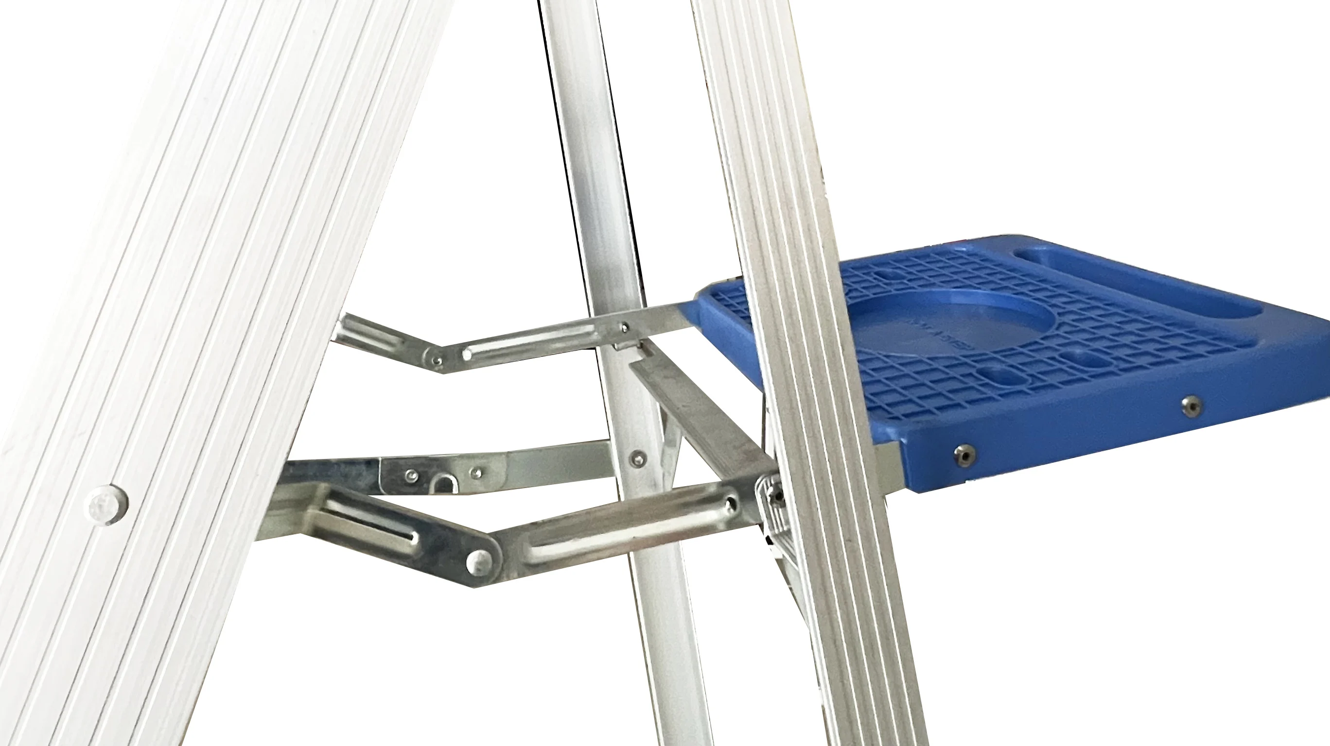 Aluminum High Strength Thicken Profile Scissor A type Step Ladder With 2 Tool Tray Household Portable Light Weight