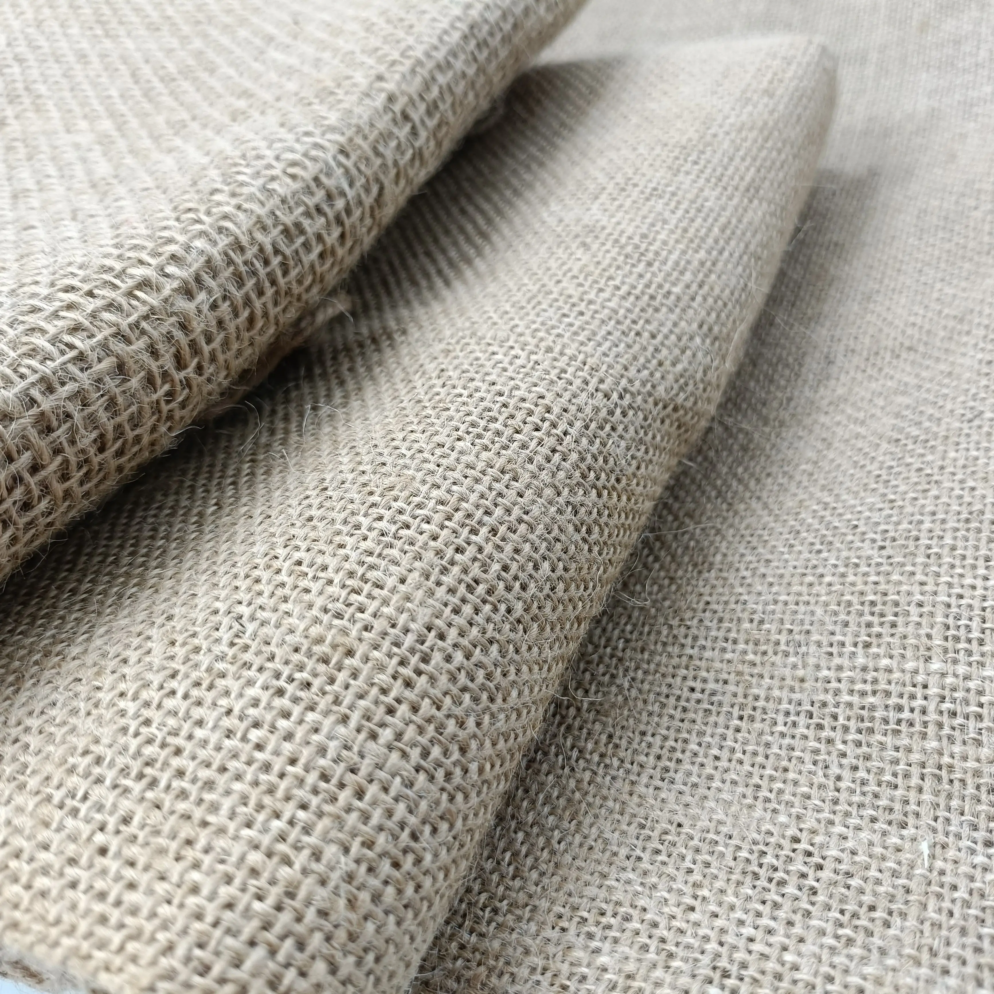 JIAHE Natural Hessian Cloth Hot Sale Gunny Fabric Laminated Jute Fabric