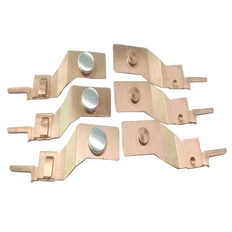 Switch terminal accessories brass stamping electrical silver contact rivets copper Contacts assembly