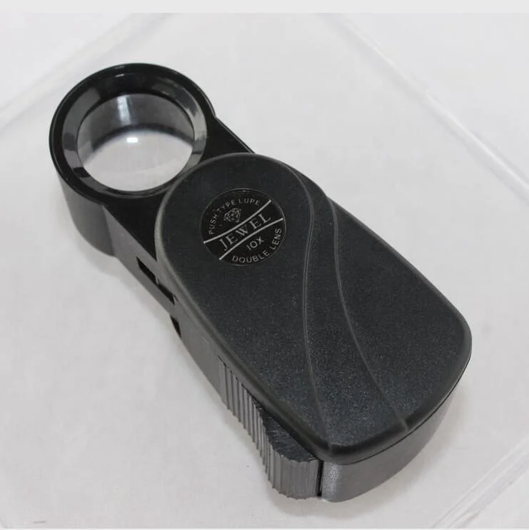 TH-600111 50*33*28 мм кнопочное управление 10X Jewelers лупа для глаз с двойными линзами