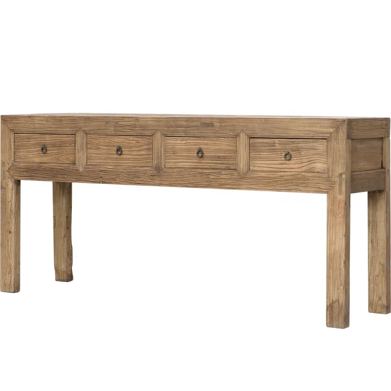 original factory Chinese antique rustic reclaimed wood console reclaimed elm wood console table reproduction customized console